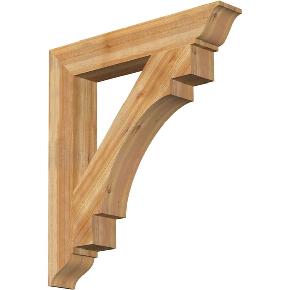 Ekena Millwork 6"W x 38"D x 42"H Merced Traditional Rough Sawn Bracket, Western Red Cedar
