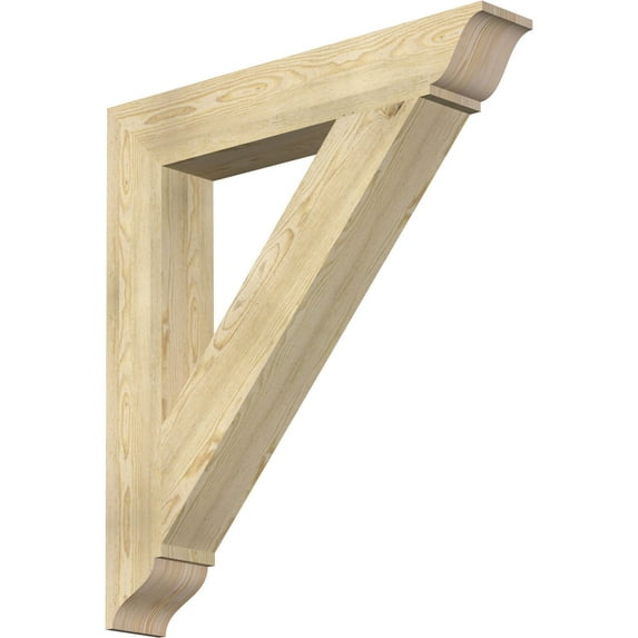 Ekena Millwork 6"W x 38"D x 42"H Traditional Traditional Rough Sawn Bracket, Douglas Fir