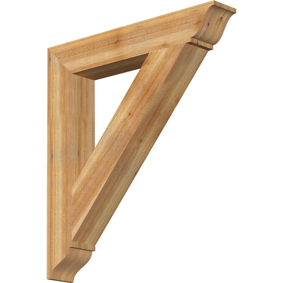 Ekena Millwork 6"W x 38"D x 42"H Traditional Traditional Rough Sawn Bracket, Western Red Cedar