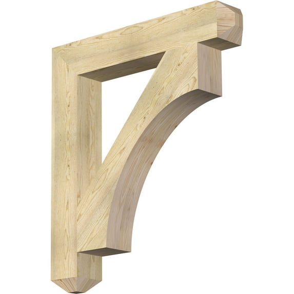 Ekena Millwork 6"W x 38"D x 42"H Westlake Craftsman Rough Sawn Bracket, Douglas Fir