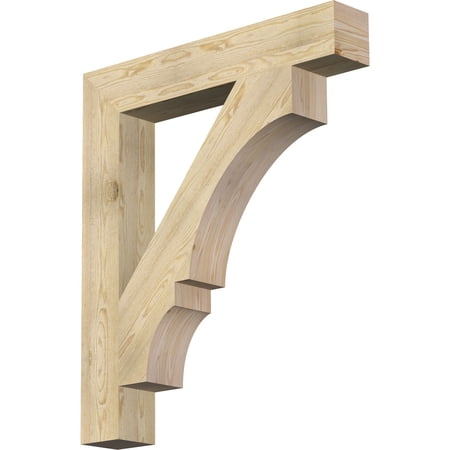 Ekena Millwork 6"W x 38"D x 44"H Balboa Block Rough Sawn Bracket, Douglas Fir