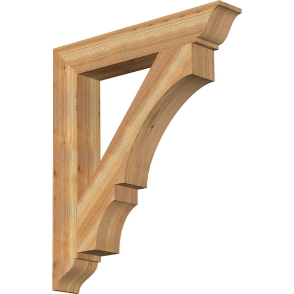Ekena Millwork 6"W x 38"D x 44"H Balboa Traditional Rough Sawn Bracket, Western Red Cedar