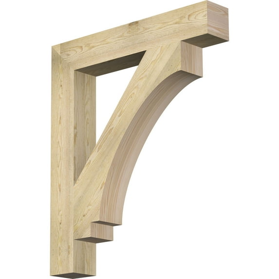 Ekena Millwork 6"W x 38"D x 44"H Imperial Block Rough Sawn Bracket, Douglas Fir
