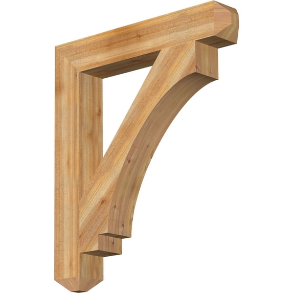 Ekena Millwork 6"W x 38"D x 44"H Imperial Craftsman Rough Sawn Bracket, Western Red Cedar