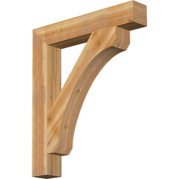 Ekena Millwork 6"W x 38"D x 44"H Legacy Block Rough Sawn Bracket, Western Red Cedar
