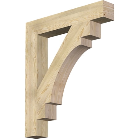Ekena Millwork 6"W x 38"D x 44"H Merced Block Rough Sawn Bracket, Douglas Fir