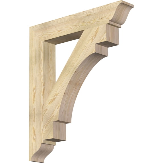 Ekena Millwork 6"W x 38"D x 44"H Merced Traditional Rough Sawn Bracket, Douglas Fir