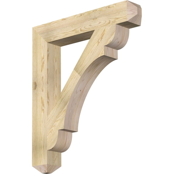 Ekena Millwork 6"W x 38"D x 44"H Olympic Craftsman Rough Sawn Bracket, Douglas Fir