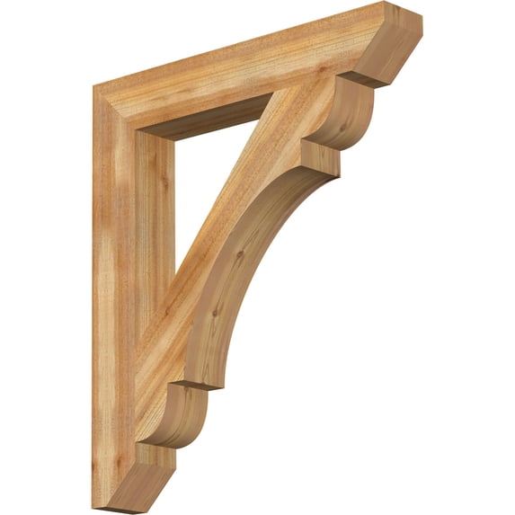 Ekena Millwork 6"W x 38"D x 44"H Olympic Slat Rough Sawn Bracket, Western Red Cedar