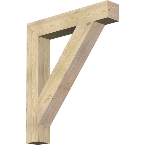 Ekena Millwork 6"W x 38"D x 44"H Traditional Block Rough Sawn Bracket, Douglas Fir