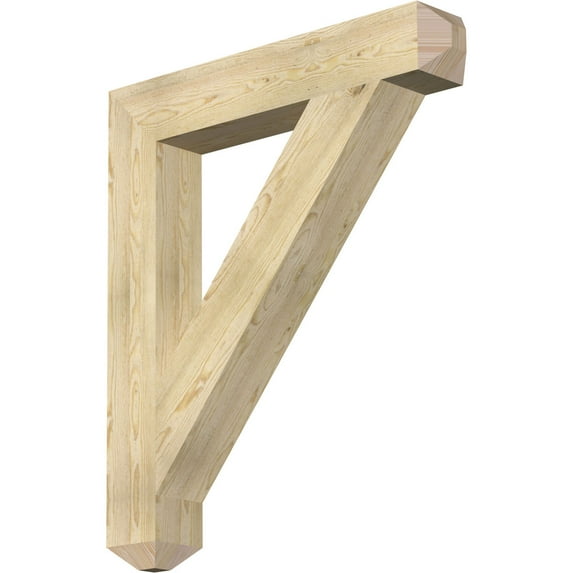 Ekena Millwork 6"W x 38"D x 44"H Traditional Craftsman Rough Sawn Bracket, Douglas Fir
