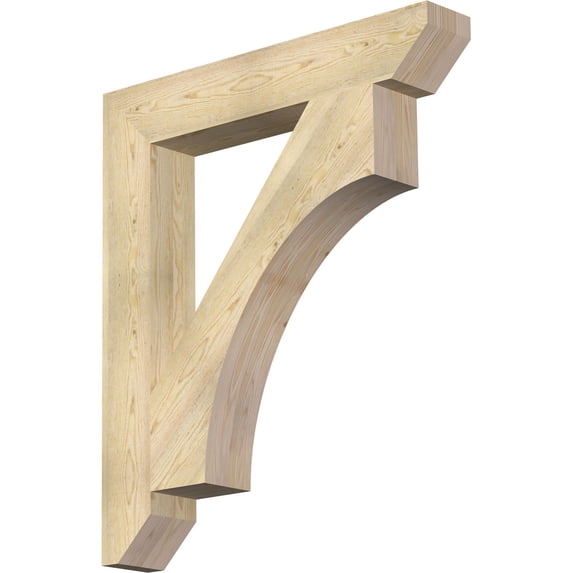 Ekena Millwork 6"W x 38"D x 44"H Westlake Slat Rough Sawn Bracket, Douglas Fir