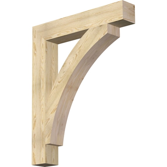 Ekena Millwork 6"W x 38"D x 46"H Thorton Block Rough Sawn Bracket, Douglas Fir