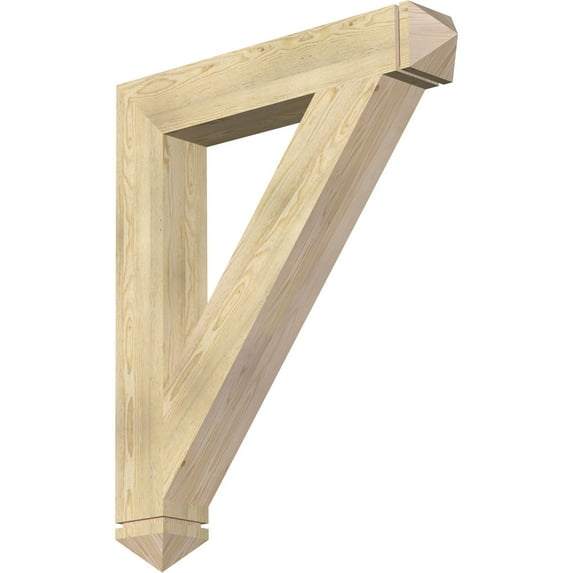 Ekena Millwork 6"W x 38"D x 46"H Traditional Arts & Crafts Rough Sawn Bracket, Douglas Fir