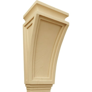 Ekena Millwork 6"W x 4 3/4"D x 12"H Arts and Crafts Corbel, Alder