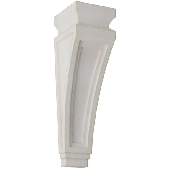 Ekena Millwork 6"W x 4"D x 11"H Alpine Wood Vintage Decor Corbel, Chalk Dust White