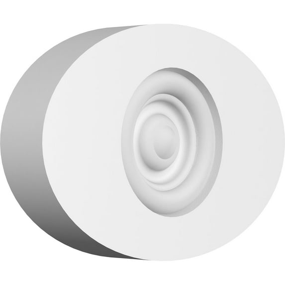 Ekena Millwork 6"W x 4"H x 1/2"P Standard Dalton Bullseye Rosette with Square Edge (4-Pack)