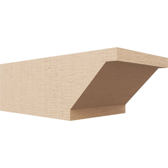 Ekena Millwork 6"W x 4"H x 12"L Burlington Woodgrain TimberThane Rafter Tail, Primed Tan