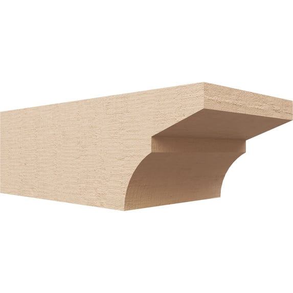 Ekena Millwork 6"W x 4"H x 12"L Monterey Woodgrain TimberThane Rafter Tail, Primed Tan