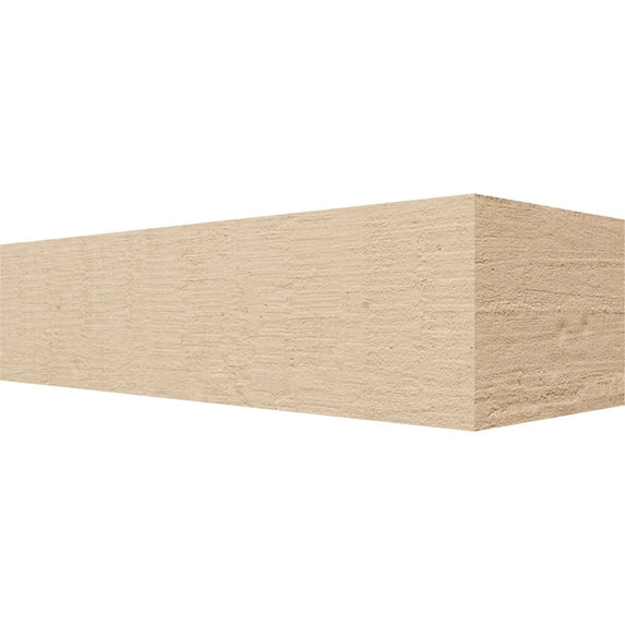 Ekena Millwork 6"W x 4"H x 16"L Block Woodgrain TimberThane Rafter Tail, Primed Tan