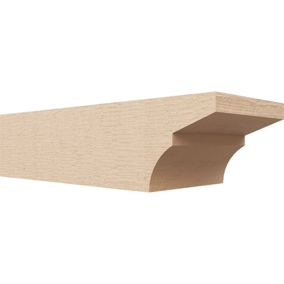 Ekena Millwork 6"W x 4"H x 16"L Monterey Woodgrain TimberThane Rafter Tail, Primed Tan