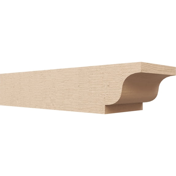Ekena Millwork 6"W x 4"H x 20"L Newport Woodgrain TimberThane Rafter Tail, Primed Tan