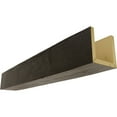 thumbnail image 1 of Ekena Millwork 6"W x 4"H x 22'L 3-Sided (U-beam) Rough Sawn Endurathane Faux Wood Ceiling Beam, Premium Walnut, 1 of 3