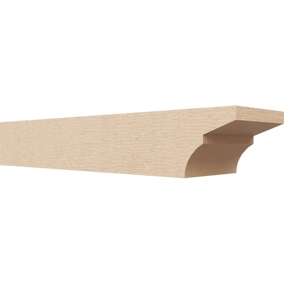 Ekena Millwork 6"W x 4"H x 24"L Monterey Woodgrain TimberThane Rafter Tail, Primed Tan