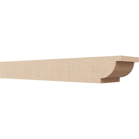 Ekena Millwork 6"W x 4"H x 32"L Alpine Woodgrain TimberThane Rafter Tail, Primed Tan