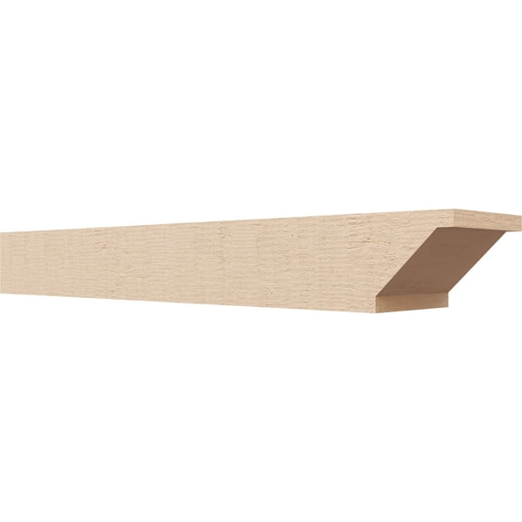 Ekena Millwork 6"W x 4"H x 32"L Burlington Woodgrain TimberThane Rafter Tail, Primed Tan