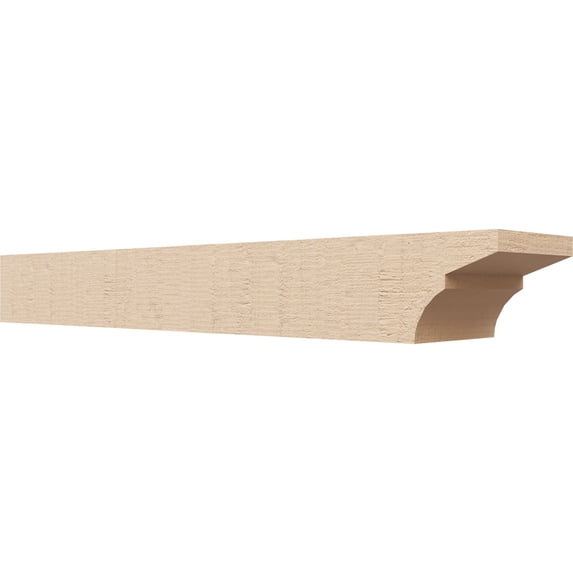 Ekena Millwork 6"W x 4"H x 32"L Monterey Woodgrain TimberThane Rafter Tail, Primed Tan