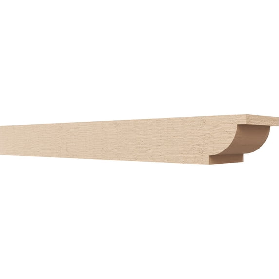 Ekena Millwork 6"W x 4"H x 36"L Alpine Woodgrain TimberThane Rafter Tail, Primed Tan