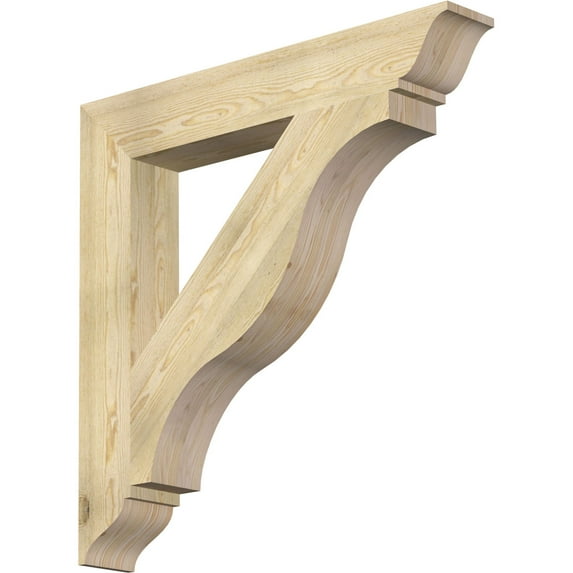 Ekena Millwork 6"W x 40"D x 40"H Funston Traditional Rough Sawn Bracket, Douglas Fir