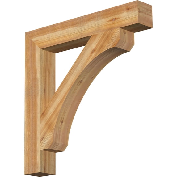 Ekena Millwork 6"W x 40"D x 40"H Legacy Block Rough Sawn Bracket, Western Red Cedar