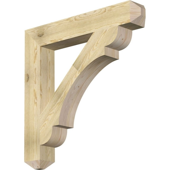 Ekena Millwork 6"W x 40"D x 40"H Olympic Craftsman Rough Sawn Bracket, Douglas Fir