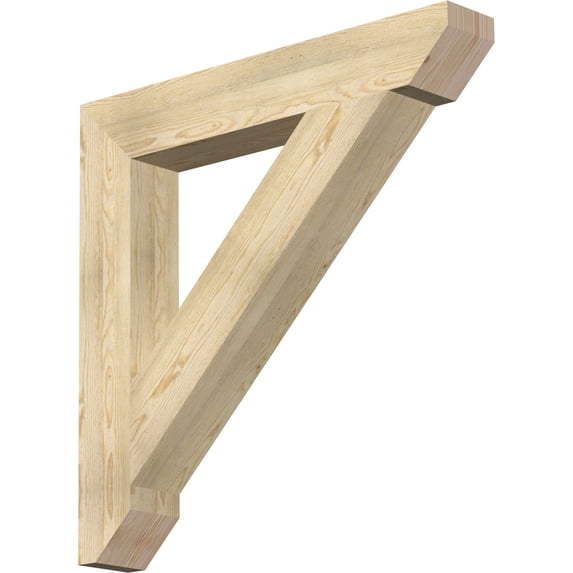 Ekena Millwork 6"W x 40"D x 40"H Traditional Slat Rough Sawn Bracket, Douglas Fir