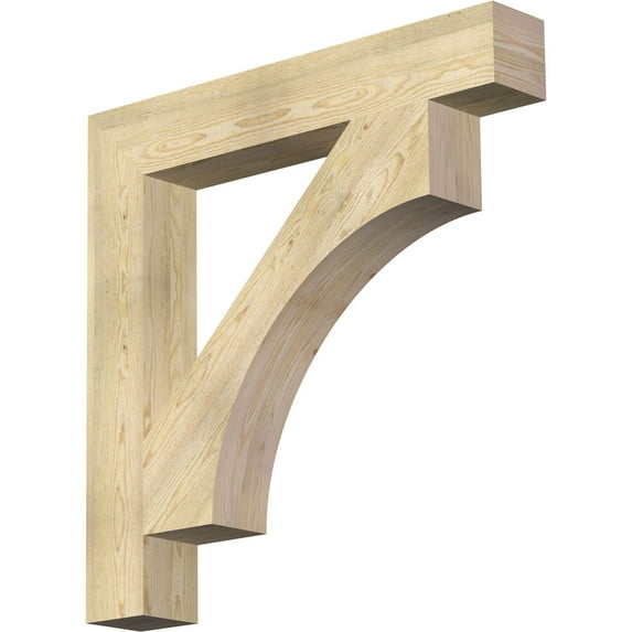 Ekena Millwork 6"W x 40"D x 40"H Westlake Block Rough Sawn Bracket, Douglas Fir