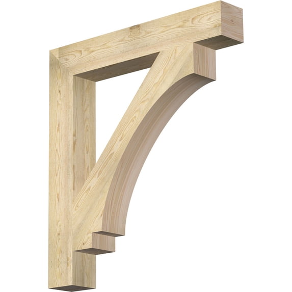 Ekena Millwork 6"W x 40"D x 44"H Imperial Block Rough Sawn Bracket, Douglas Fir
