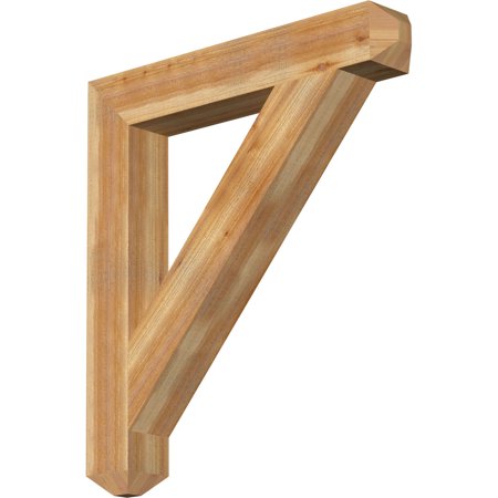 Ekena Millwork 6"W x 40"D x 44"H Traditional Craftsman Rough Sawn Bracket, Western Red Cedar