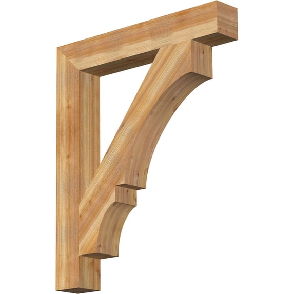 Ekena Millwork 6"W x 40"D x 48"H Balboa Block Rough Sawn Bracket, Western Red Cedar