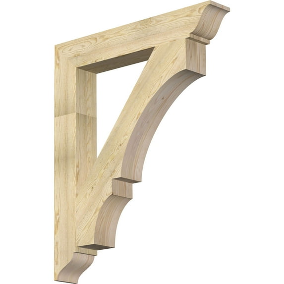 Ekena Millwork 6"W x 40"D x 48"H Balboa Traditional Rough Sawn Bracket, Douglas Fir