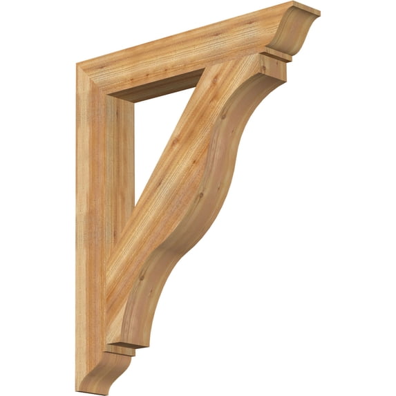 Ekena Millwork 6"W x 40"D x 48"H Funston Traditional Rough Sawn Bracket, Western Red Cedar