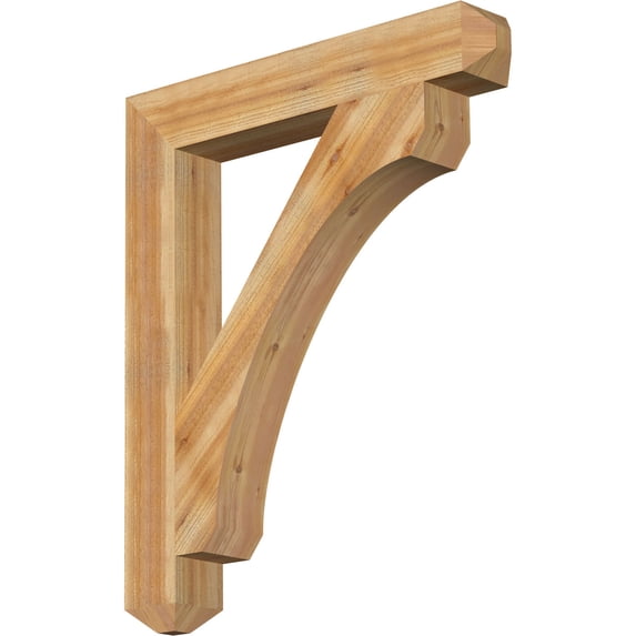 Ekena Millwork 6"W x 40"D x 48"H Legacy Craftsman Rough Sawn Bracket, Western Red Cedar