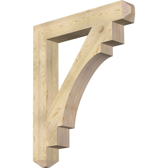 Ekena Millwork 6"W x 40"D x 48"H Merced Craftsman Rough Sawn Bracket, Douglas Fir