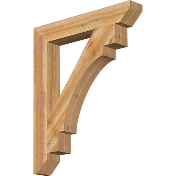 Ekena Millwork 6"W x 40"D x 48"H Merced Slat Rough Sawn Bracket, Western Red Cedar