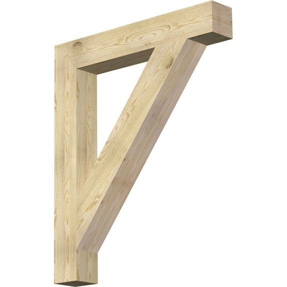 Ekena Millwork 6"W x 40"D x 48"H Traditional Block Rough Sawn Bracket, Douglas Fir