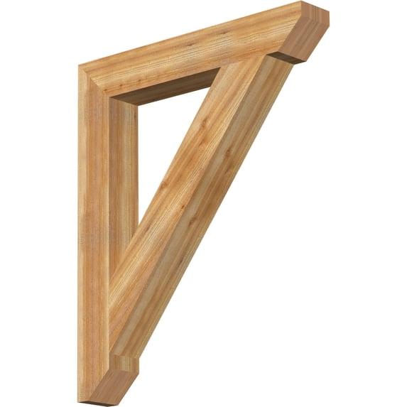 Ekena Millwork 6"W x 40"D x 48"H Traditional Slat Rough Sawn Bracket, Western Red Cedar