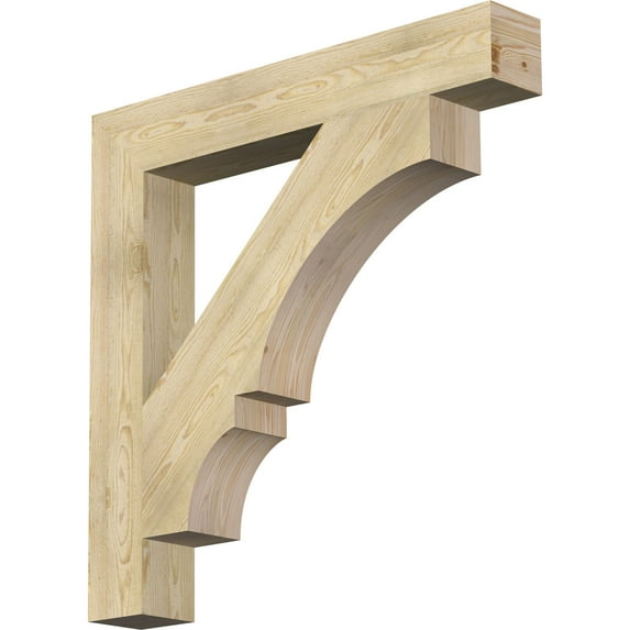 Ekena Millwork 6"W x 42"D x 42"H Balboa Block Rough Sawn Bracket, Douglas Fir