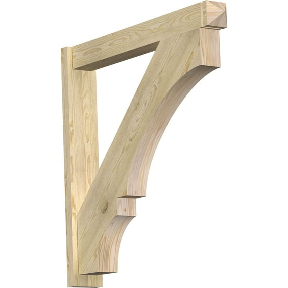 Ekena Millwork 6"W x 42"D x 42"H Balboa Rough Sawn Arts and Crafts Outlooker, Douglas Fir