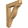 thumbnail image 1 of Ekena Millwork 6"W x 42"D x 42"H Funston Arts & Crafts Rough Sawn Bracket, Western Red Cedar, 1 of 13